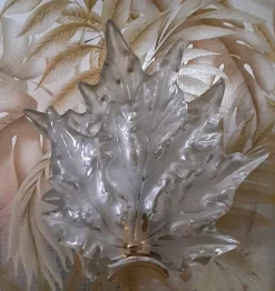Wandlampen aus Kristallglas von Lalique, 2 . Set