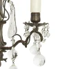Wandlampen aus Messing & Kristallglas, 1900er, 2er Set
