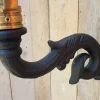 Wandlaterne aus Gusseisen und Kupfer