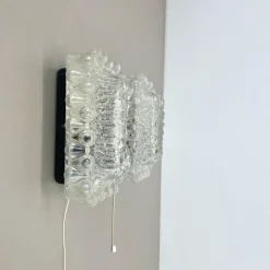 Wandleuchten aus Sideglas im Stil von Helena Tynell, 1970er, 2er Set