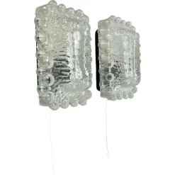 Wandleuchten aus Sideglas im Stil von Helena Tynell, 1970er, 2er Set