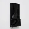 Wandmontierte Black Pada Skulptur von Arthur Bitsch