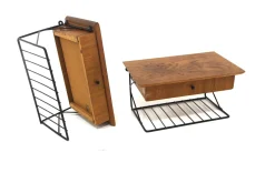 Wandregale aus Teakholz, Schweden, 1950, 2er-Set