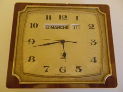 Wanduhr mit Kalender von Jaz Transistor, 1960er
