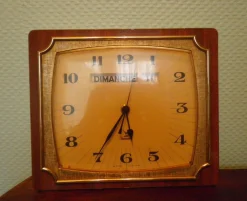 Wanduhr mit Kalender von Jaz Transistor, 1960er