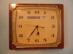 Wanduhr mit Kalender von Jaz Transistor, 1960er