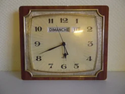Wanduhr mit Kalender von Jaz Transistor, 1960er