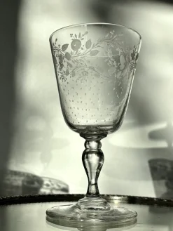 Wasser- oder Weinglas von Baccarat, Anfang-Mitte 19. Jh.