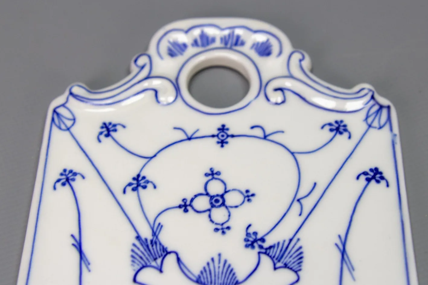 Weiß & Blaue Porzellan Frühstücksbretter, Deutschland, 1930er, 6 . Set