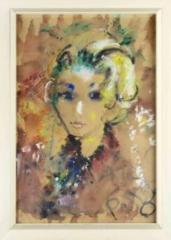 Weibliches Portrait, 1965, Zeichnung auf Papier