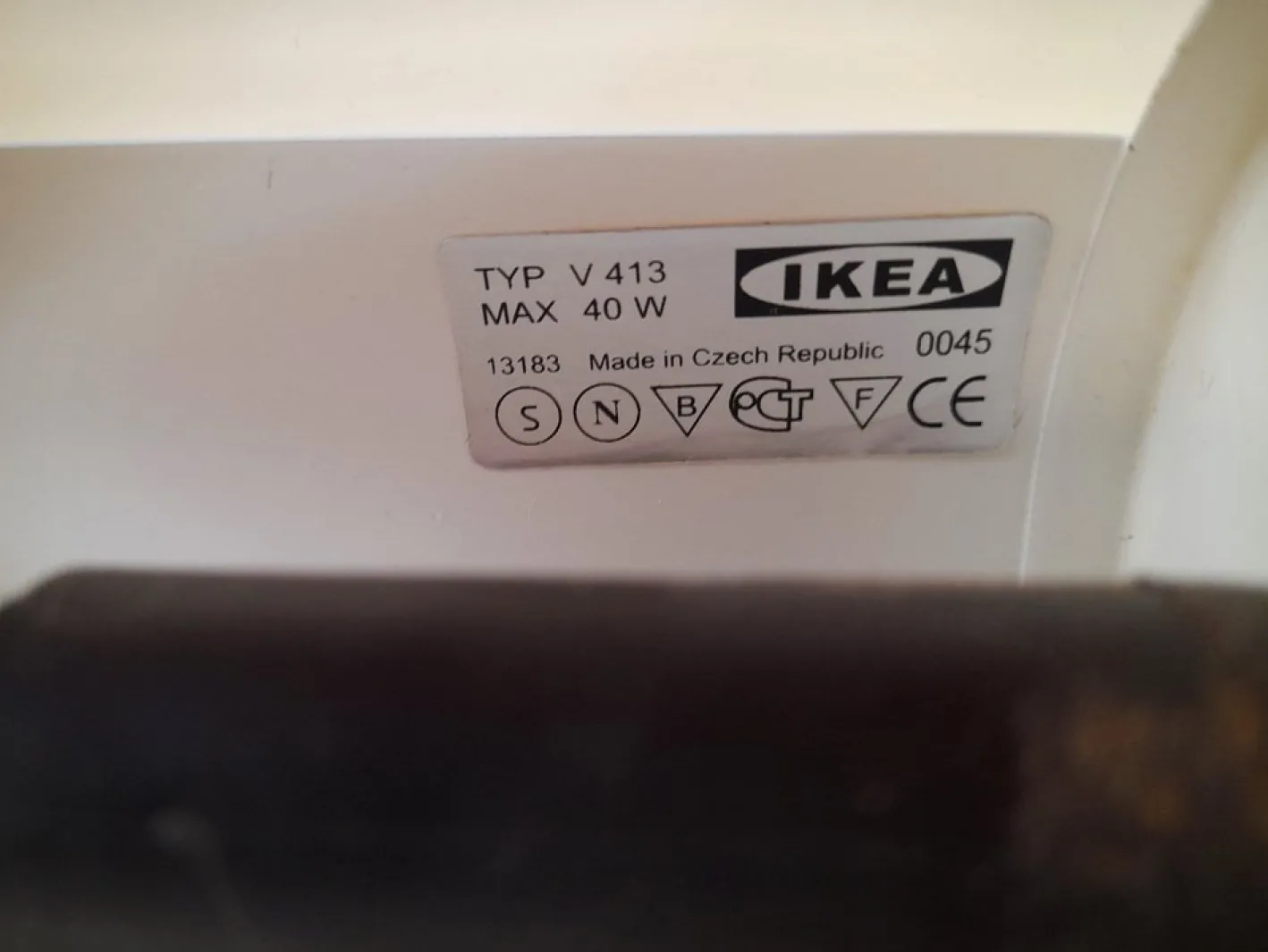 Weiße Lod Wandlampe von IKEA, 1986