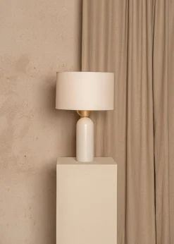 Weiße Peona Tischlampe aus Alabaster von Simone & Marcel