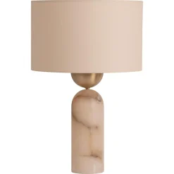 Weiße Peona Tischlampe aus Alabaster von Simone & Marcel