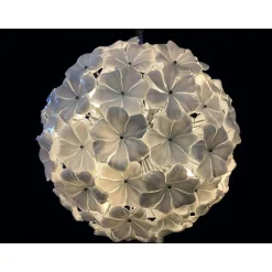 Weißer Lotus Sputnik Kronleuchter aus Muranoglas von Simoeng