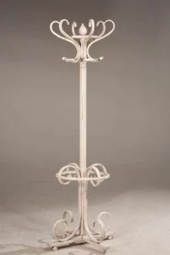 Weißer Shabby Garderobenständer aus dem 20. Jh. von Thonet, 1920er