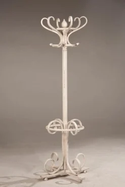 Weißer Shabby Garderobenständer aus dem 20. Jh. von Thonet, 1920er