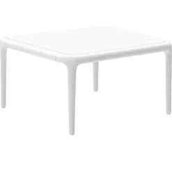 Weißer Xaloc Couchtisch 50 mit Glasplatte von Mowee