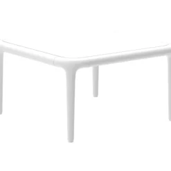 Weißer Xaloc Couchtisch 50 mit Glasplatte von Mowee