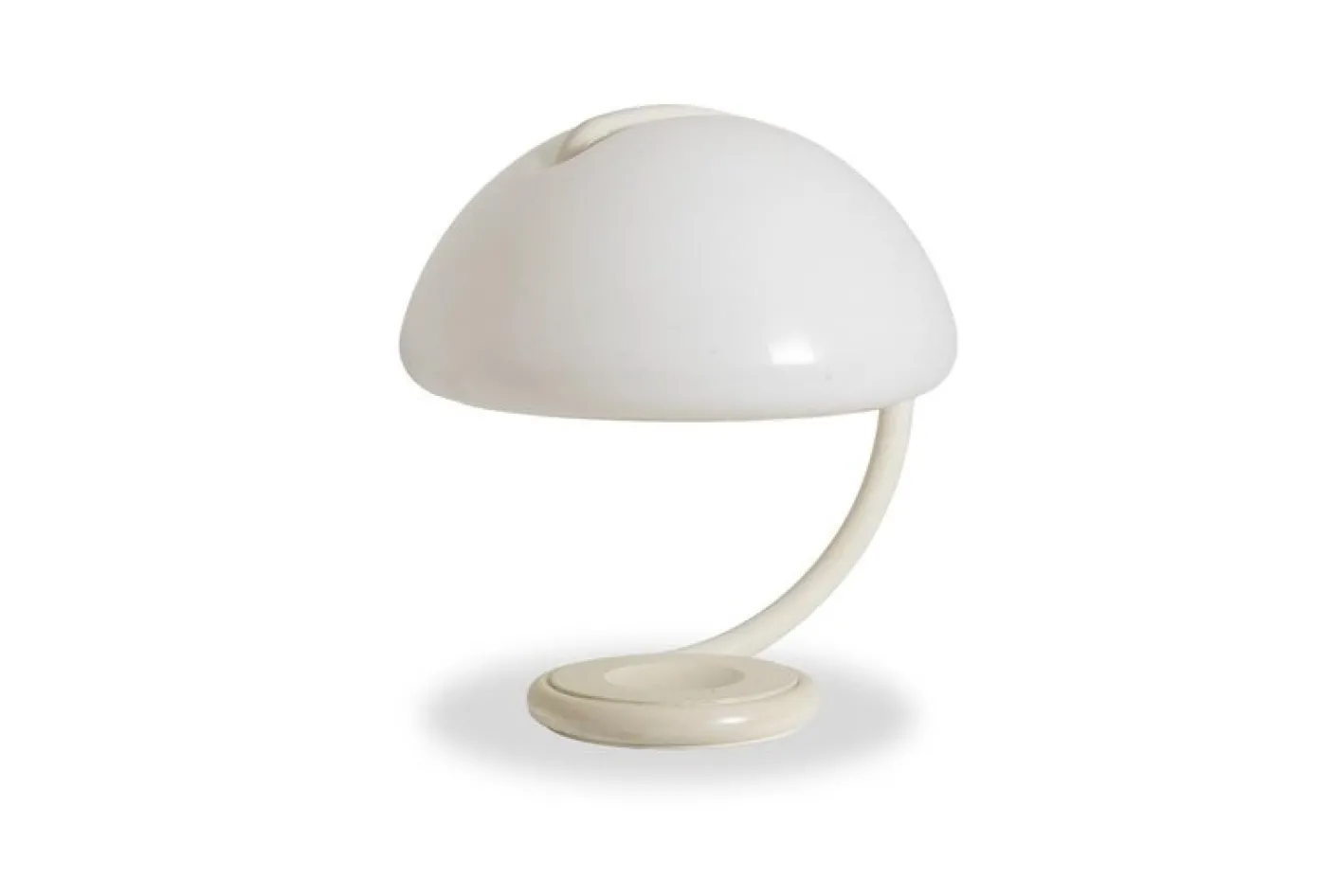 Weiße Serpente Tischlampe von Elio Martinelli, 1960er