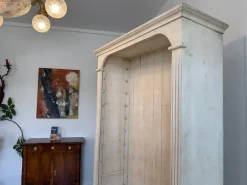 Weißes Farmhouse Bücherregal aus Kiefernholz