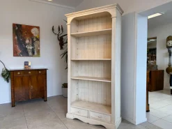Weißes Farmhouse Bücherregal aus Kiefernholz