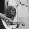 Weißes Francoise Hardy Archival Pigment Print in Weiß von Giancarlo Botti