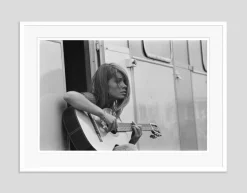 Weißes Francoise Hardy Archival Pigment Print in Weiß von Giancarlo Botti