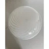 Weiße Spiral Tischlampe aus Muranoglas von Simoeng