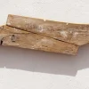Weiße Vertikale Skulptur aus Naturholz von Jean-Baptiste Van Den Heede