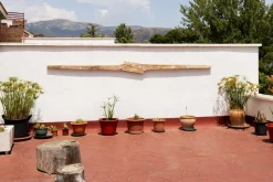 Weiße Vertikale Skulptur aus Naturholz von Jean-Baptiste Van Den Heede
