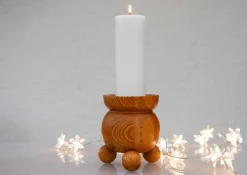 Weihnachtskerzenhalter aus Holz von Stig Johnsson für Smålandsslöjd, Schweden, 1975
