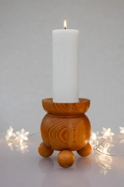 Weihnachtskerzenhalter aus Holz von Stig Johnsson für Smålandsslöjd, Schweden, 1975