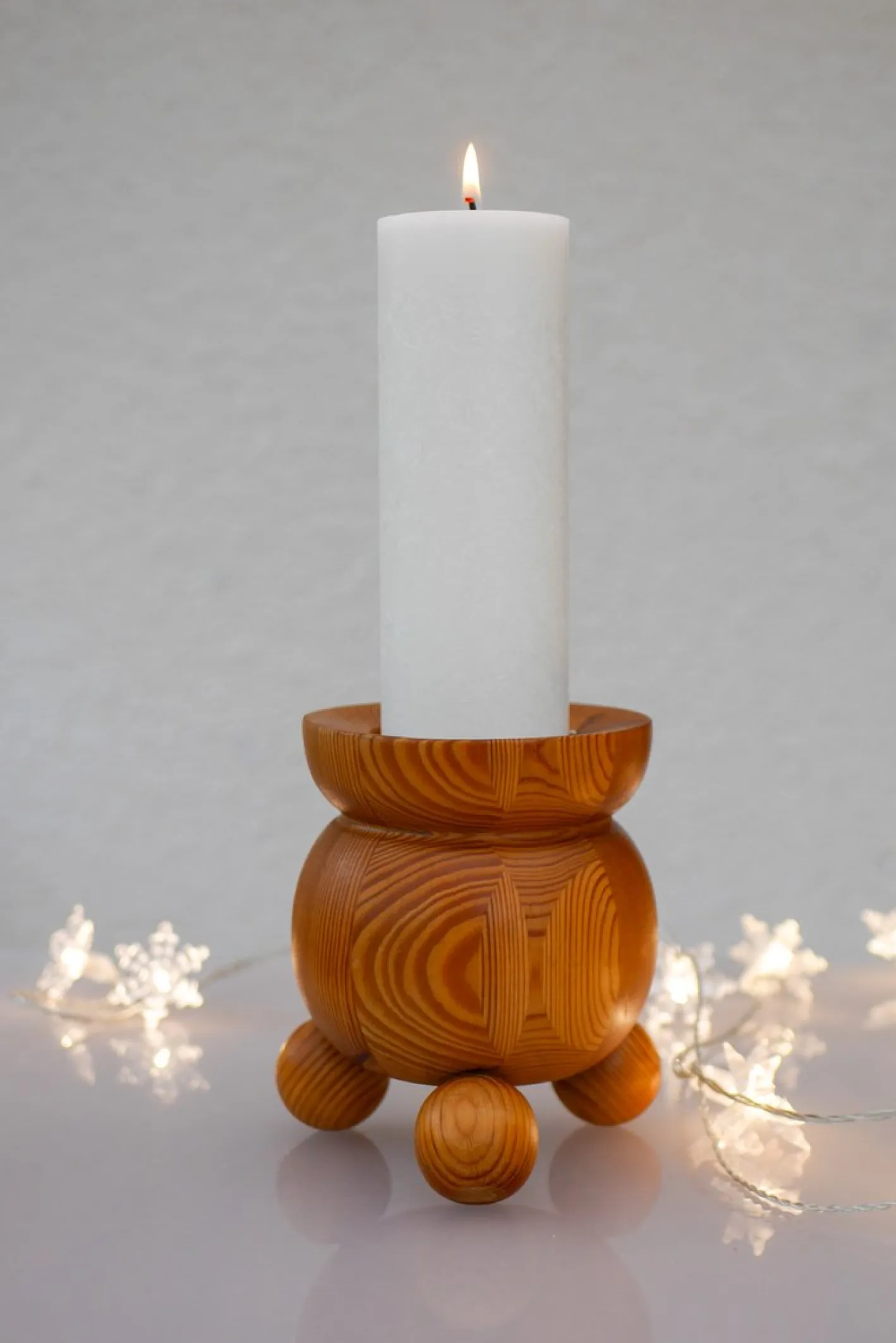 Weihnachtskerzenhalter aus Holz von Stig Johnsson für Smålandsslöjd, Schweden, 1975