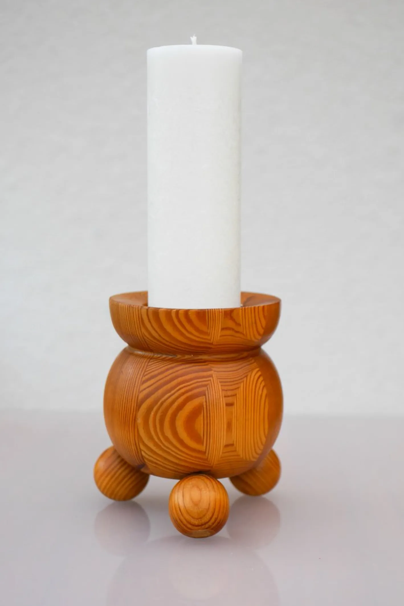 Weihnachtskerzenhalter aus Holz von Stig Johnsson für Smålandsslöjd, Schweden, 1975