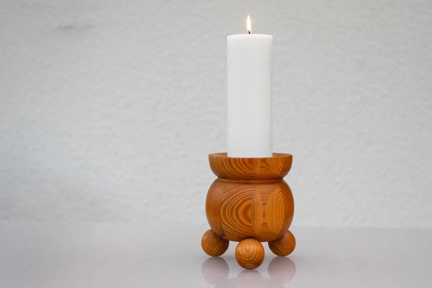 Weihnachtskerzenhalter aus Holz von Stig Johnsson für Smålandsslöjd, Schweden, 1975