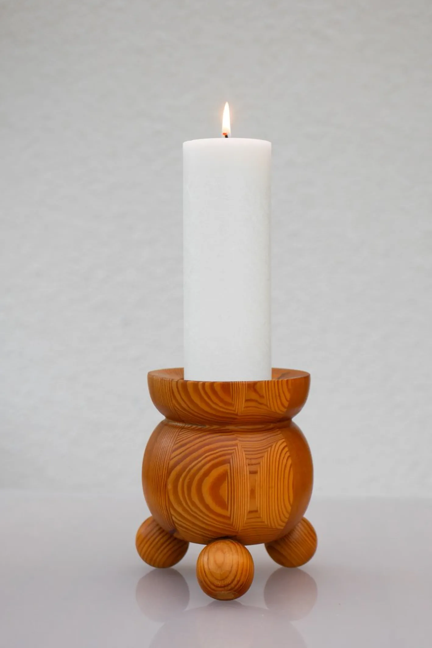 Weihnachtskerzenhalter aus Holz von Stig Johnsson für Smålandsslöjd, Schweden, 1975