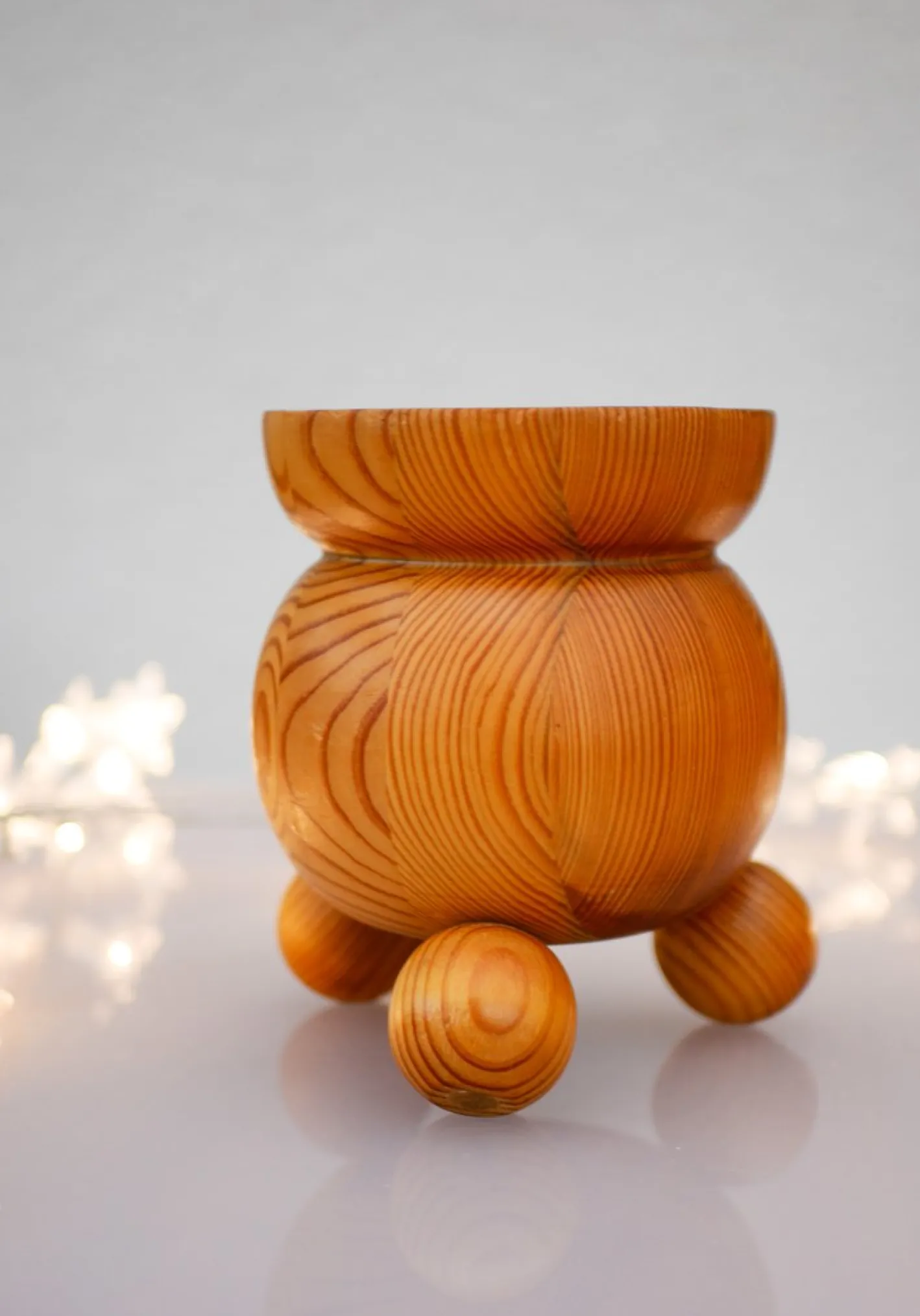 Weihnachtskerzenhalter aus Holz von Stig Johnsson für Smålandsslöjd, Schweden, 1975