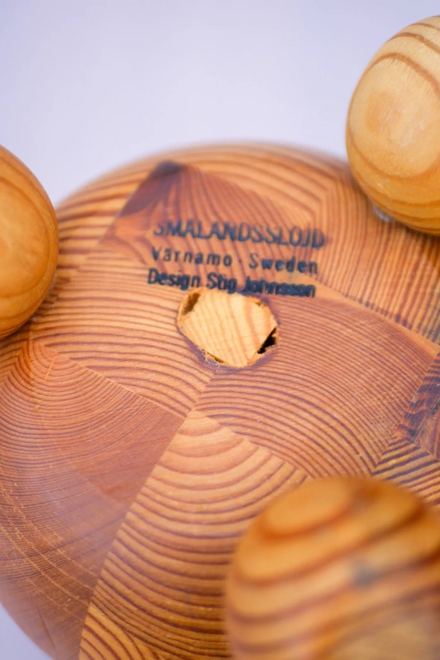 Weihnachtskerzenhalter aus Holz von Stig Johnsson für Smålandsslöjd, Schweden, 1975
