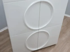 Weiß lackierter italienischer Space Age Kleiderschrank von F.lli Proserpio, 1960er