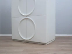 Weiß lackierter italienischer Space Age Kleiderschrank von F.lli Proserpio, 1960er
