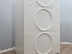 Weiß lackierter italienischer Space Age Kleiderschrank von F.lli Proserpio, 1960er