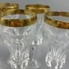 Weingläser mit 18 Karat Goldrand von Franz Kaspar für Glashütte, 1950er, 6 . Set