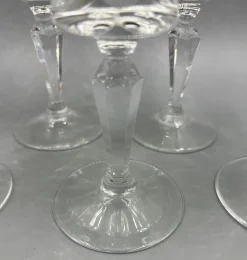 Weingläser mit 18 Karat Goldrand von Franz Kaspar für Glashütte, 1950er, 6 . Set