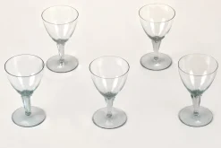Weißweingläser von Wilhelm Wagenfeld für VLG Weisswasser, Deutschland, 1937, 5er Set
