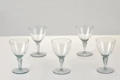 Weißweingläser von Wilhelm Wagenfeld für VLG Weisswasser, Deutschland, 1937, 5er Set