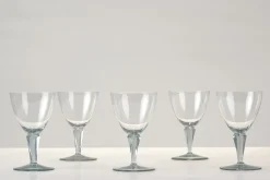 Weißweingläser von Wilhelm Wagenfeld für VLG Weisswasser, Deutschland, 1937, 5er Set