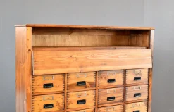 Werkstatt Schubladenschrank aus Kiefernholz, 1940er
