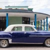 Westend61, geparkten blauen Oldtimer, Havanna, Kuba, Fotografie