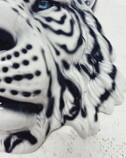 White Tiger Wandmaske von Ceramiche Boxer