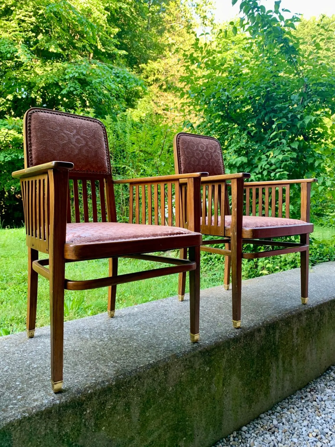 Wiener Jugendstil Sofa & Sessel von JJ Kohn für Jacob & Josef Kohn, 1890er, 4er Set
